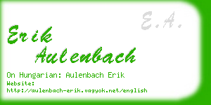 erik aulenbach business card